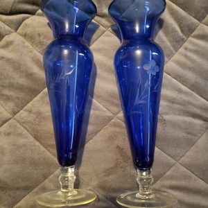 Two Blue Vases